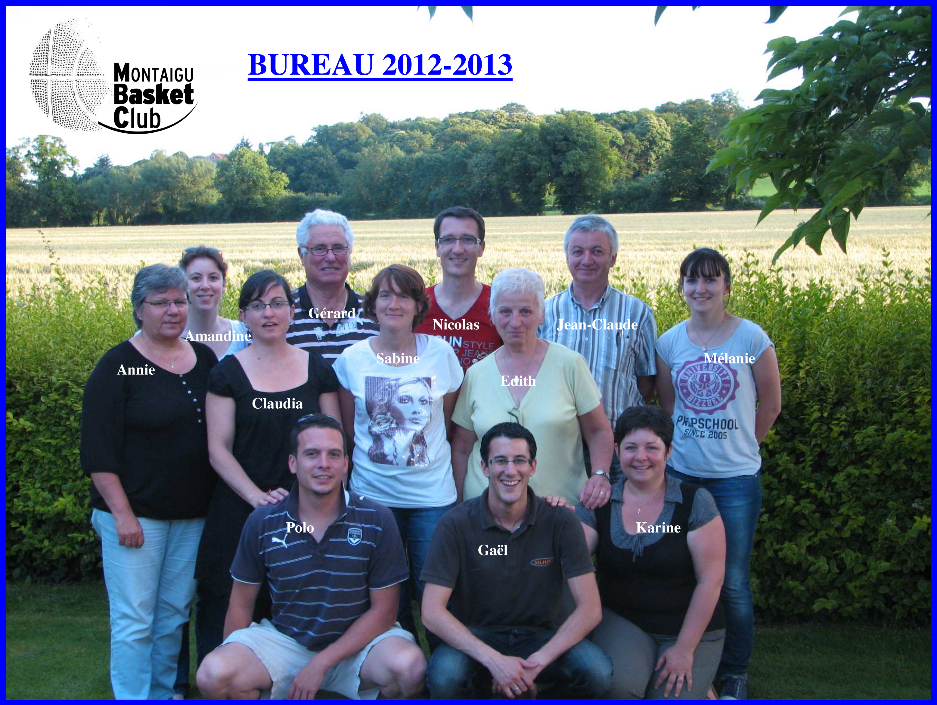 Les membres du Comité Directeur 2012-2013